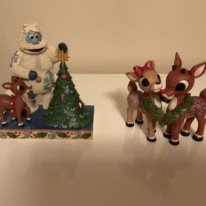 Jim Shore Rudolph and Clarice and Jim Shore Bumble and Rudolph
